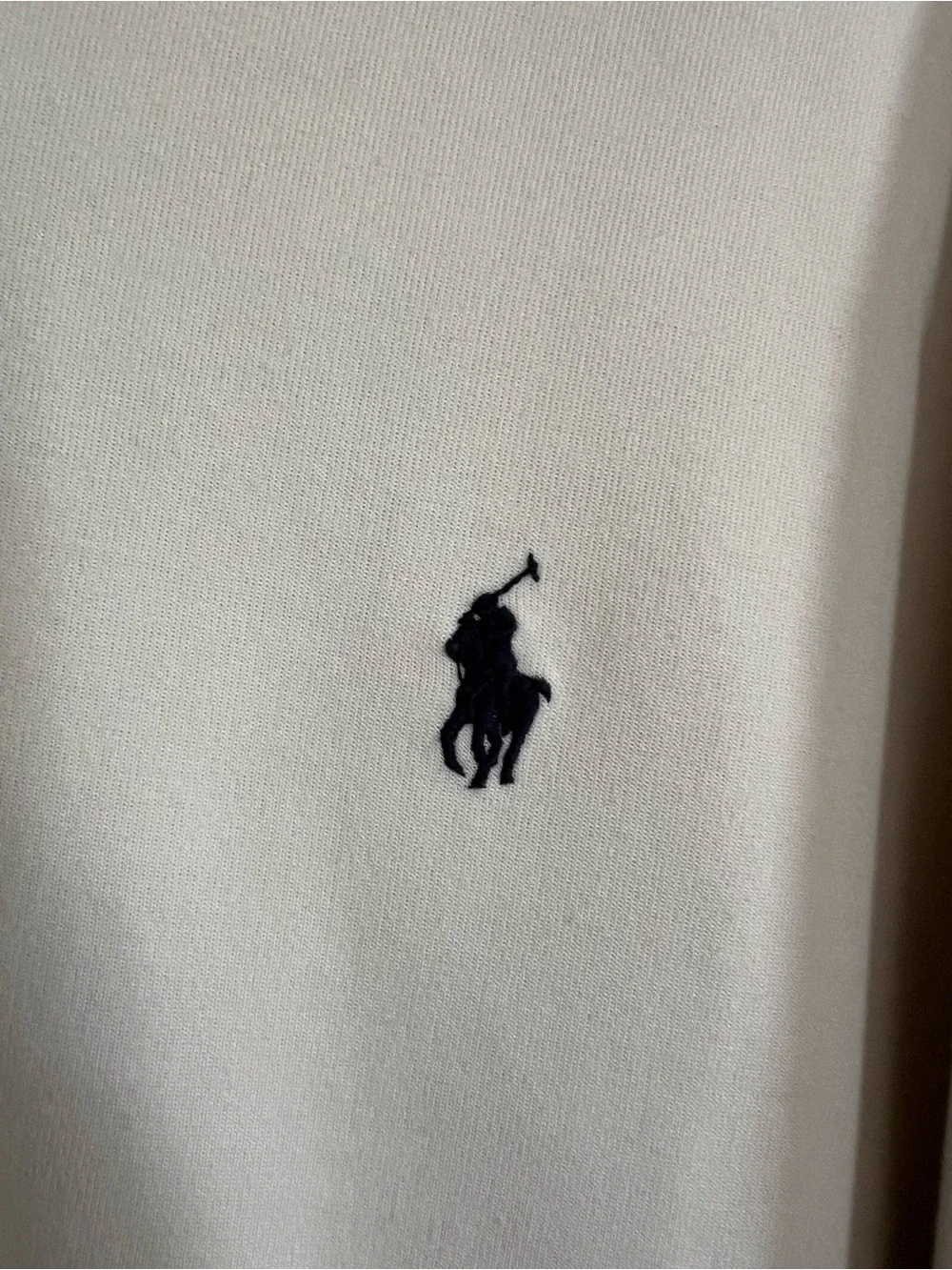 Polo Ralph Lauren Men’s Double Knit Quarter Snap Pullover Cream size 2XB